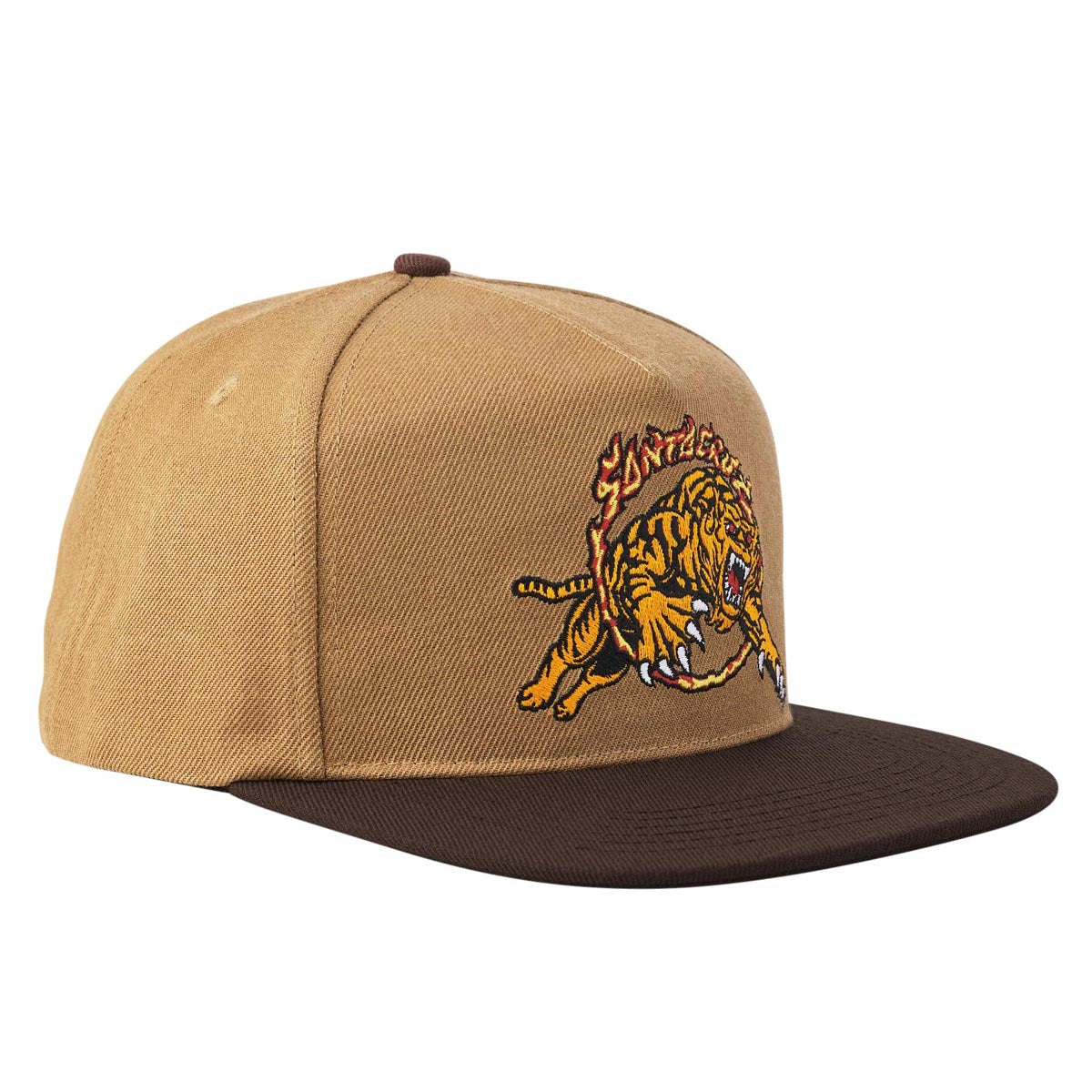 Santa Cruz Salba Tiger Snapback Hat - Khaki/Brown image 3