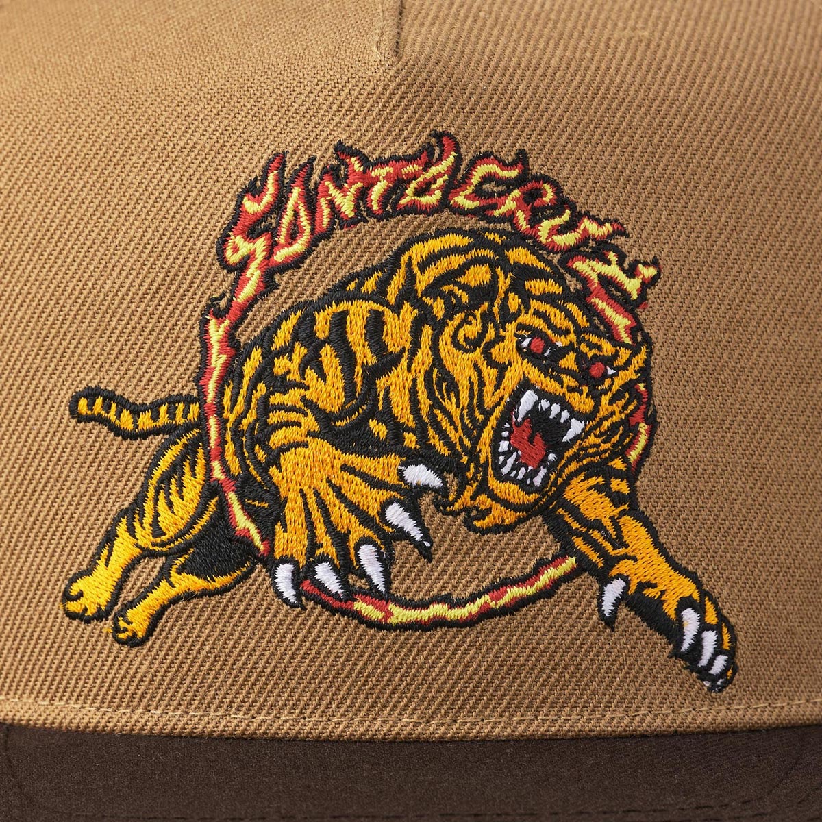 Santa Cruz Salba Tiger Snapback Hat - Khaki/Brown image 4