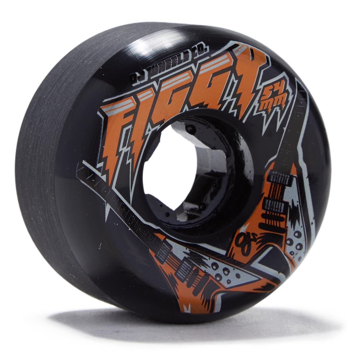 OJ Figgy Flying V Mini Combos 99a Skateboard Wheels - Black/White Swirl - 54mm image 1