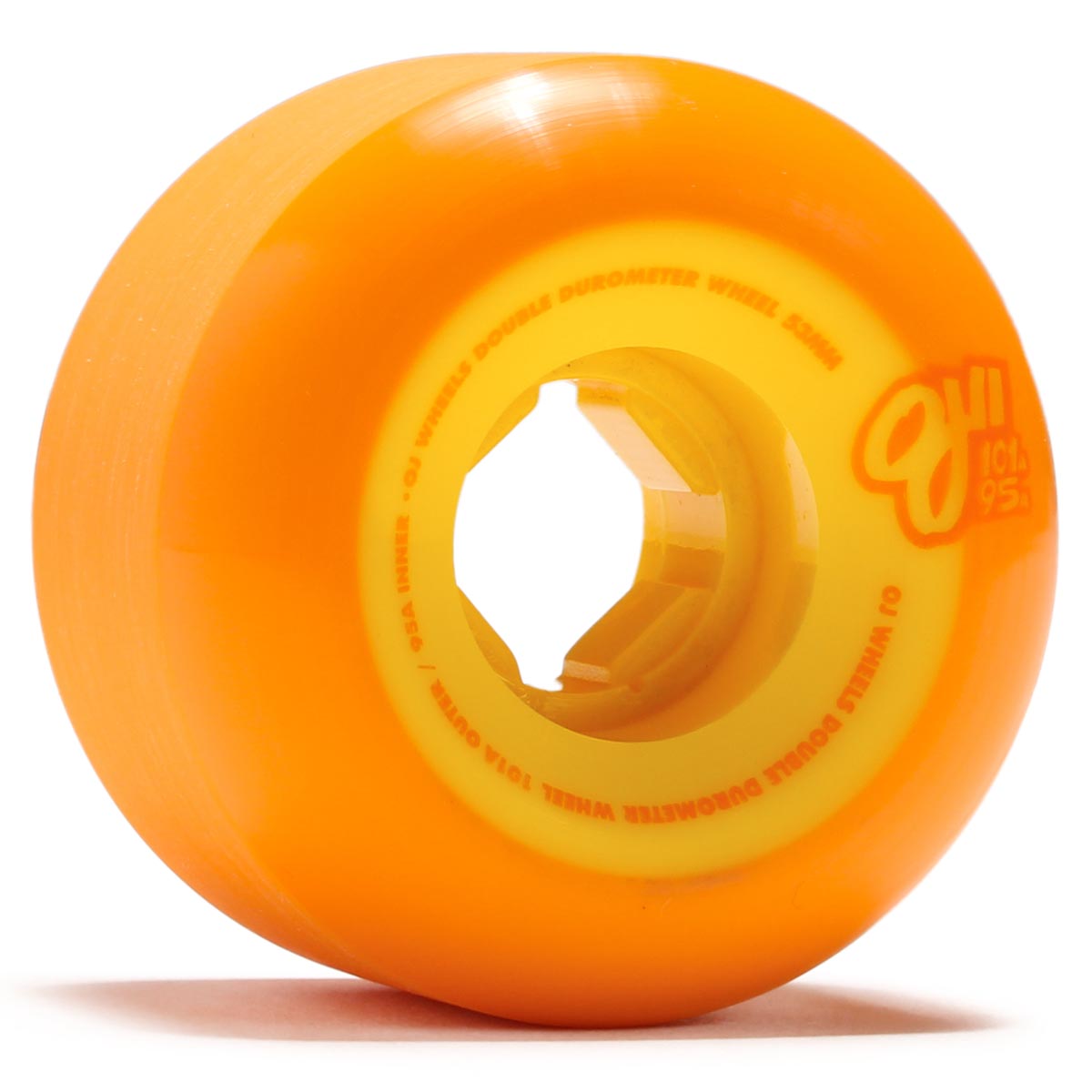 OJ Double Duro 101a/95a Skateboard Wheels Pastel Orange/Yellow 53m