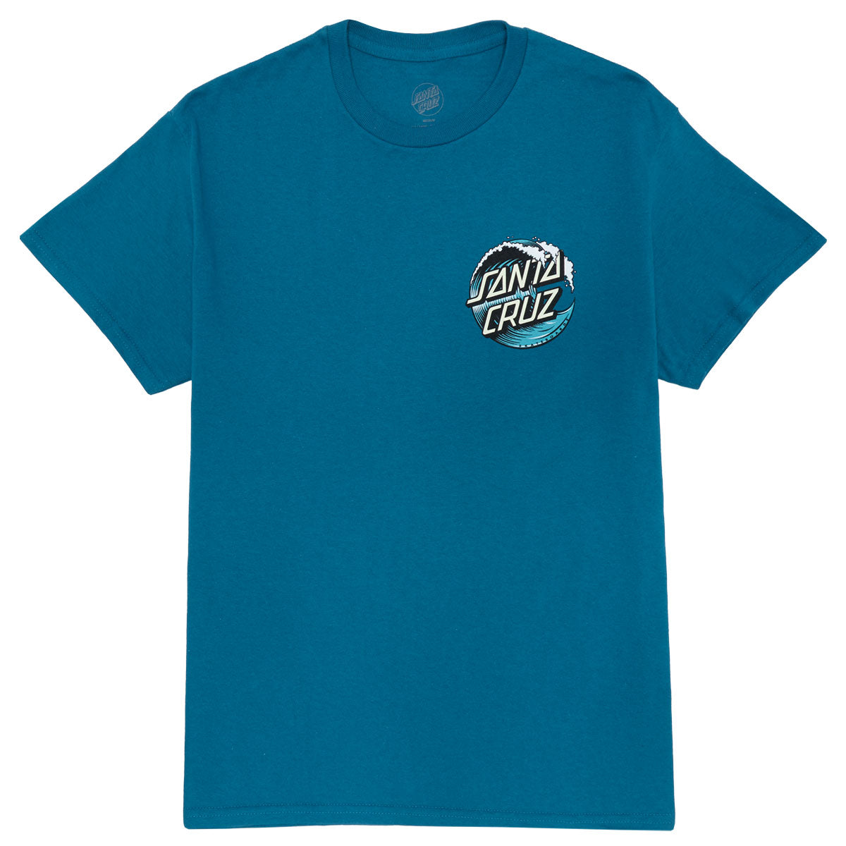 Santa Cruz Wave Dot T-Shirt - Teal/Yellow image 2
