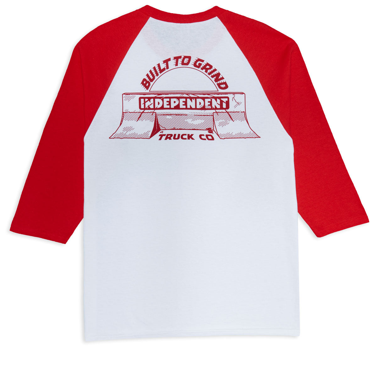 Independent Bar-rier 3/4 Sleeve T-Shirt - White/Red image 2