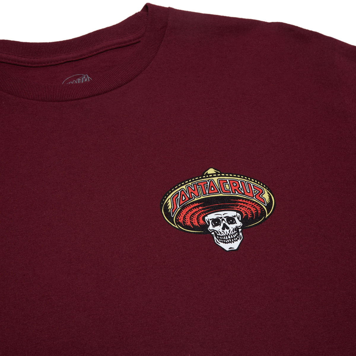 Santa Cruz Guzman Dead Diners Long Sleeve T-Shirt - Maroon image 3