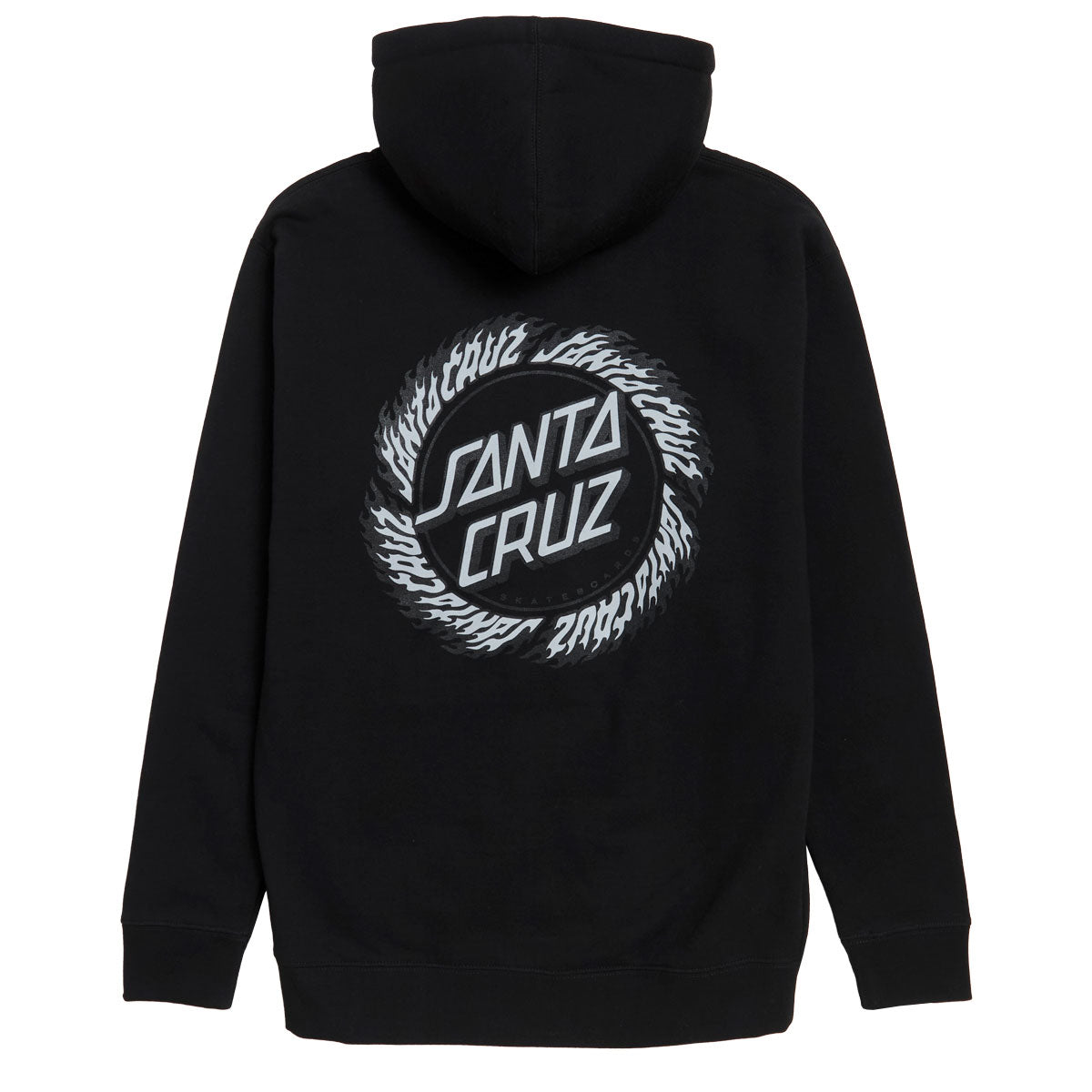 Santa Cruz Flame Ringed Dot Zip Hoodie - Black image 2
