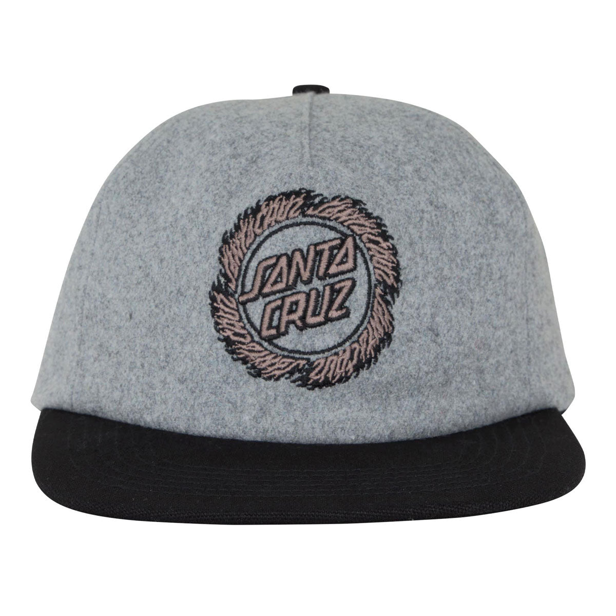 Santa Cruz Flame Ringed Dot Snapback Hat - Black/Grey image 3