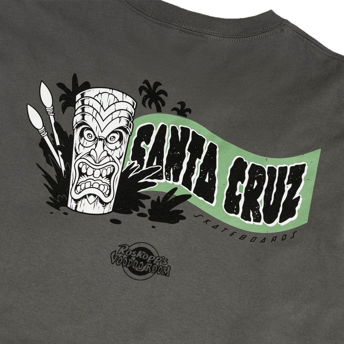 Santa Cruz Roskopp Voodoo Room Charcoal T-Shirt - Charcoal image 3