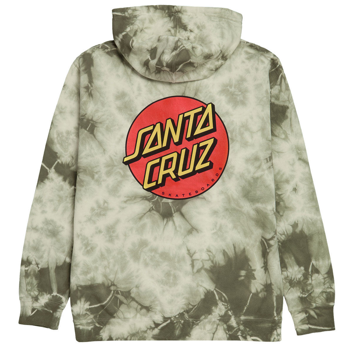 Santa Cruz Classic Dot Hoodie - Tie Dye Olive image 2