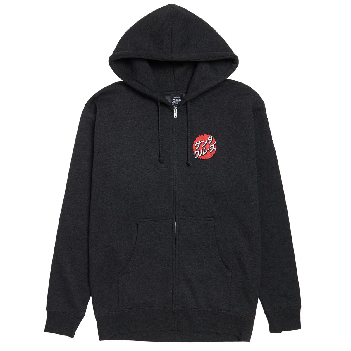 Santa Cruz x Godzilla Mecha Hand Zip Up Hoodie - Charcoal Heather image 1