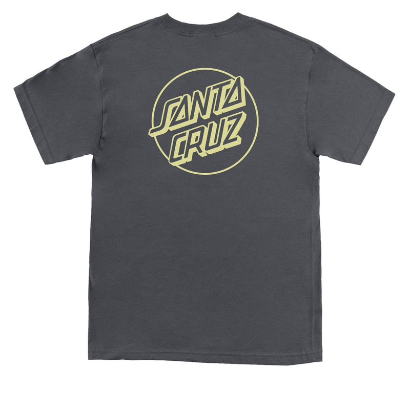 Santa Cruz Opus Dot T-Shirt - Charcoal/Safety
