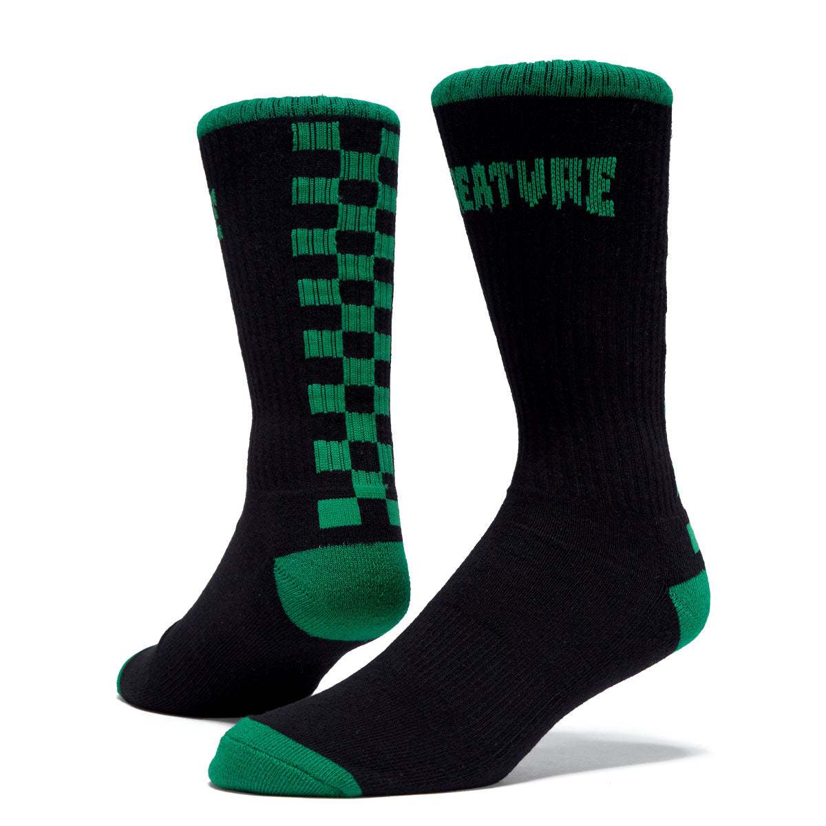 Creature Crash And Burn Mid Crew Socks - Black image 2