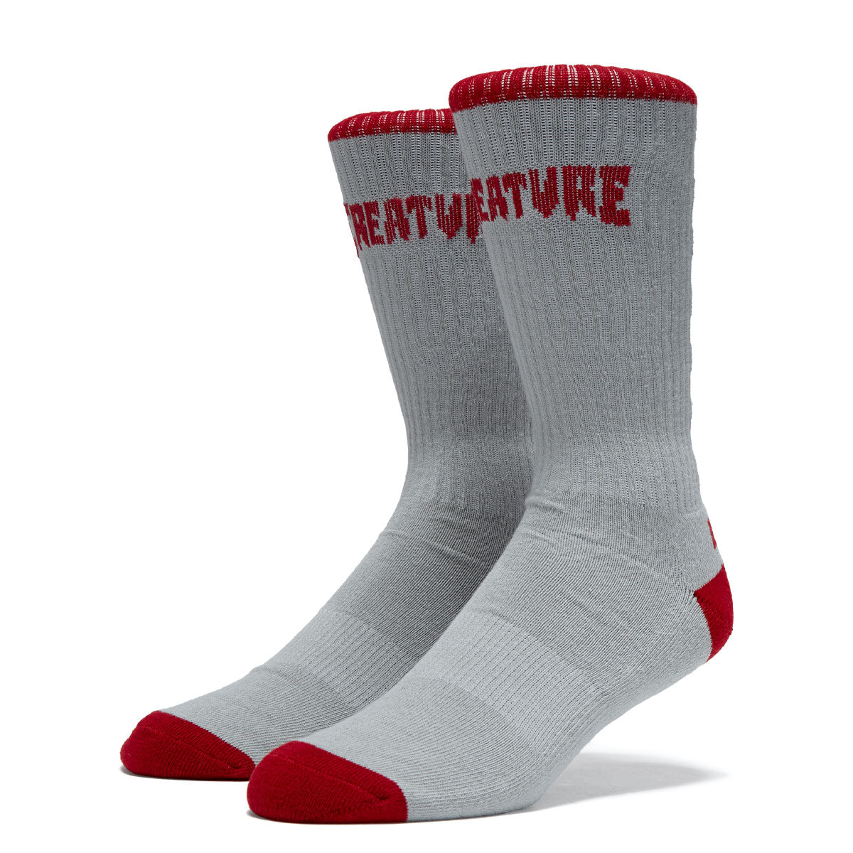 Creature Crash And Burn Mid Crew Socks - Grey image 1
