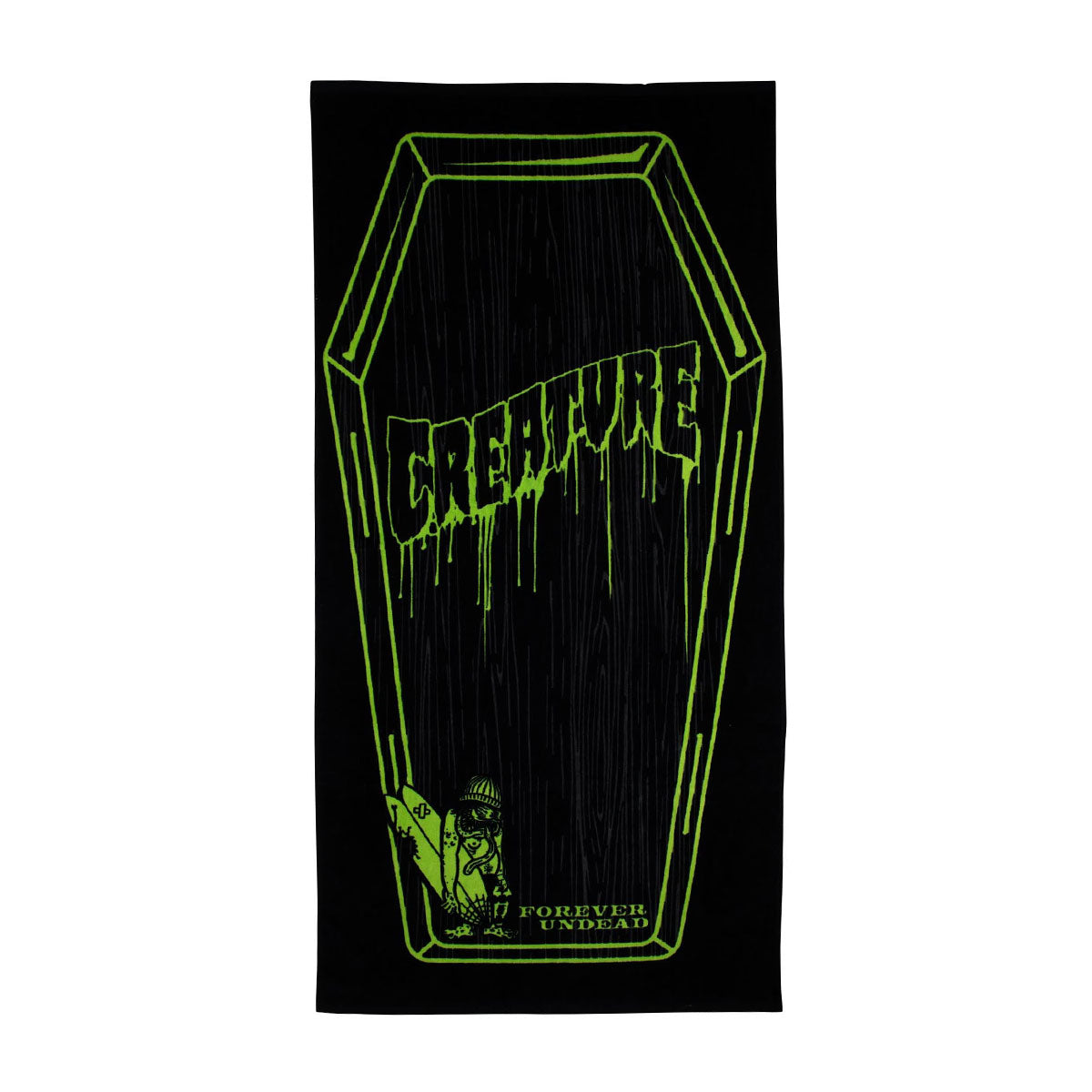 Creature Coffin Towel - Black image 1