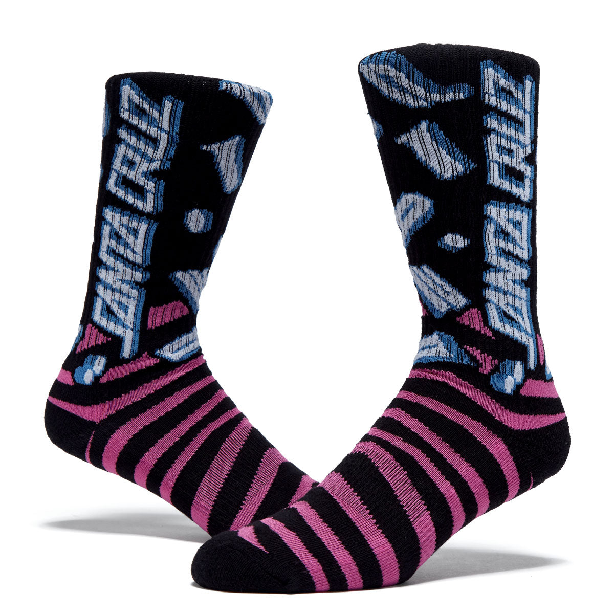 Santa Cruz Grabke All Around Mid Crew Socks - Black image 2