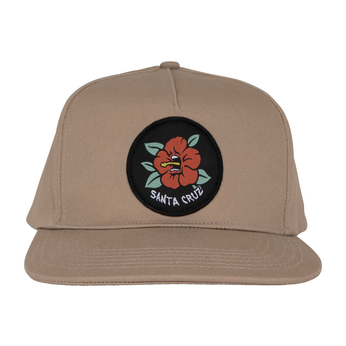 Santa Cruz Screaming Hibiscus Snapback Hat - Khaki image 3