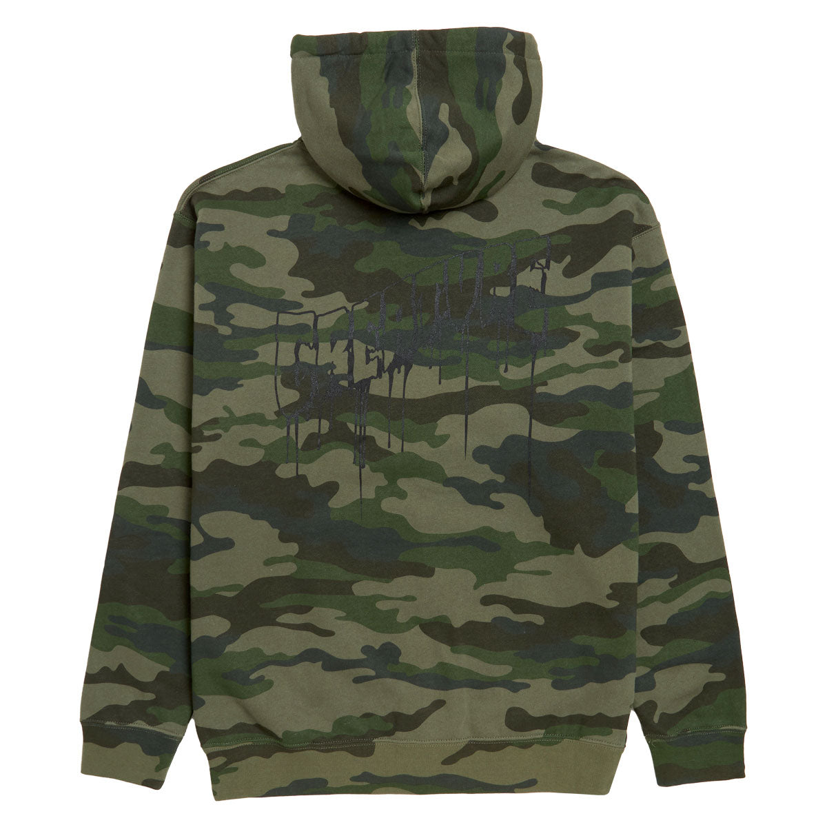 Creature Logo Outline Drip Zip Hoodie - Forest Camo image 2