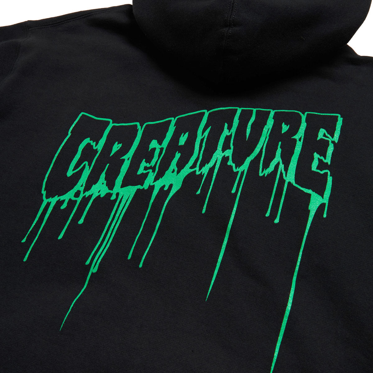 Creature Logo Outline Drip Zip Hoodie - Black image 4