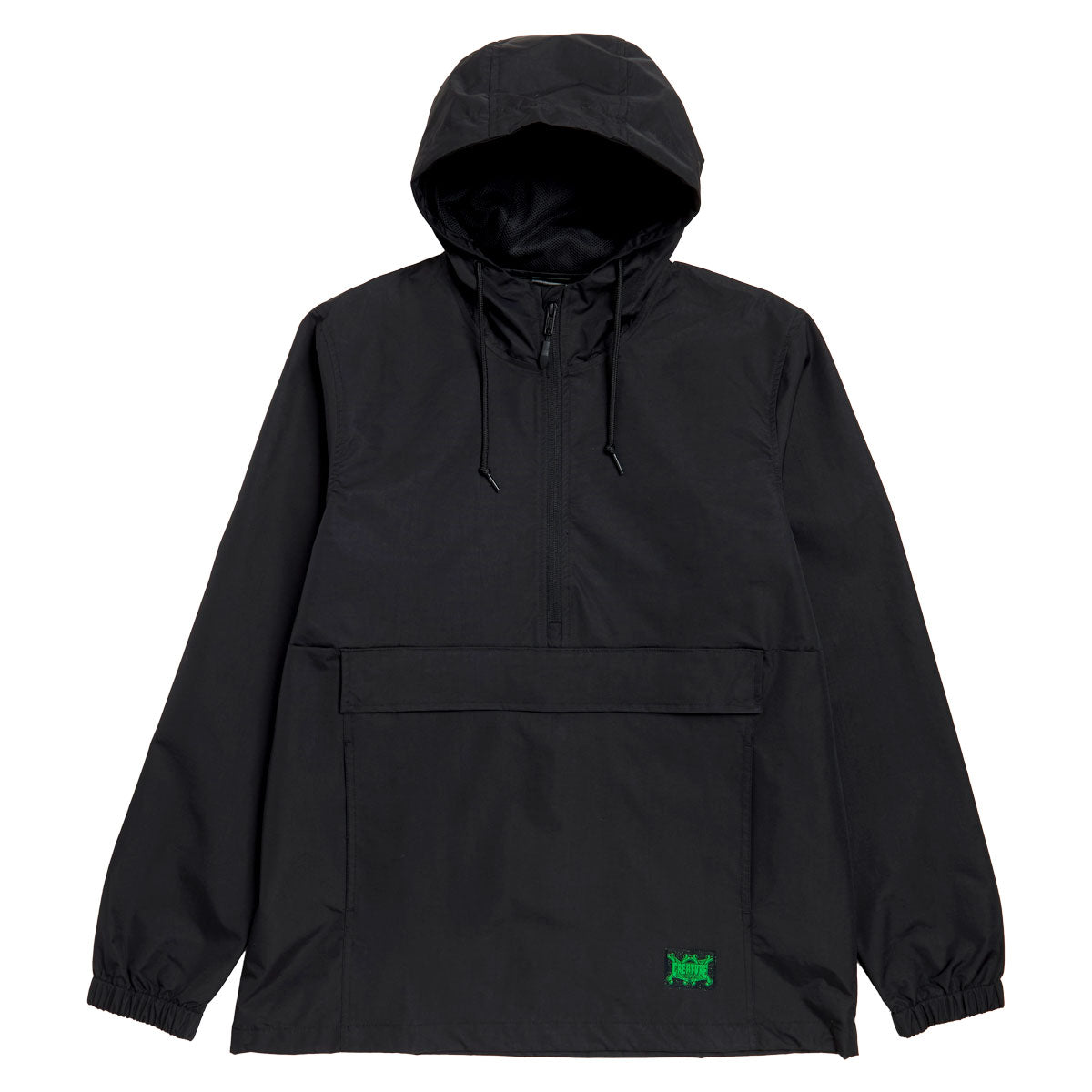 Creature Patent Hooded Windbreaker Jacket - Black image 1