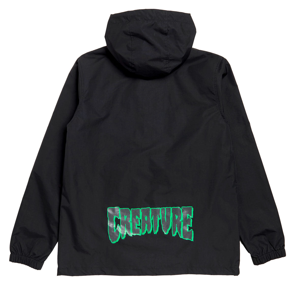 Creature Patent Hooded Windbreaker Jacket - Black image 2