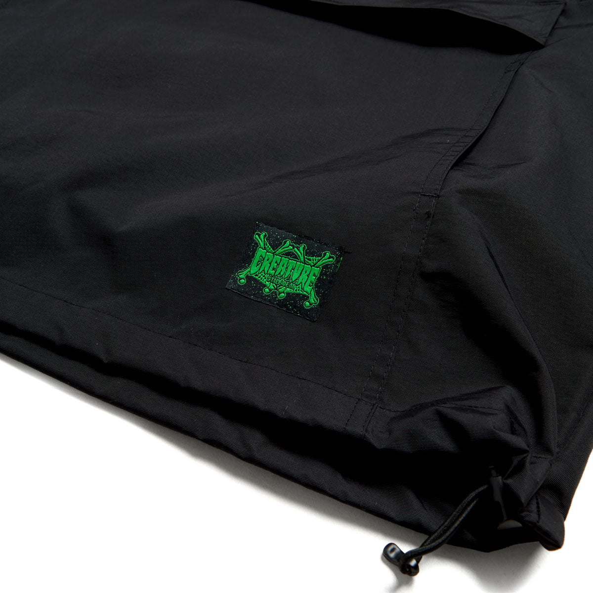 Creature Patent Hooded Windbreaker Jacket - Black image 4