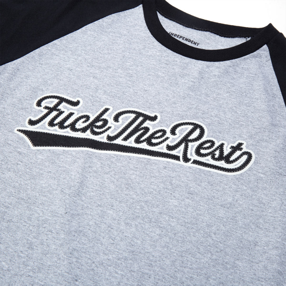 Independent FTR Team 3/4 Sleeve T-Shirt - Sport Grey/Black image 3