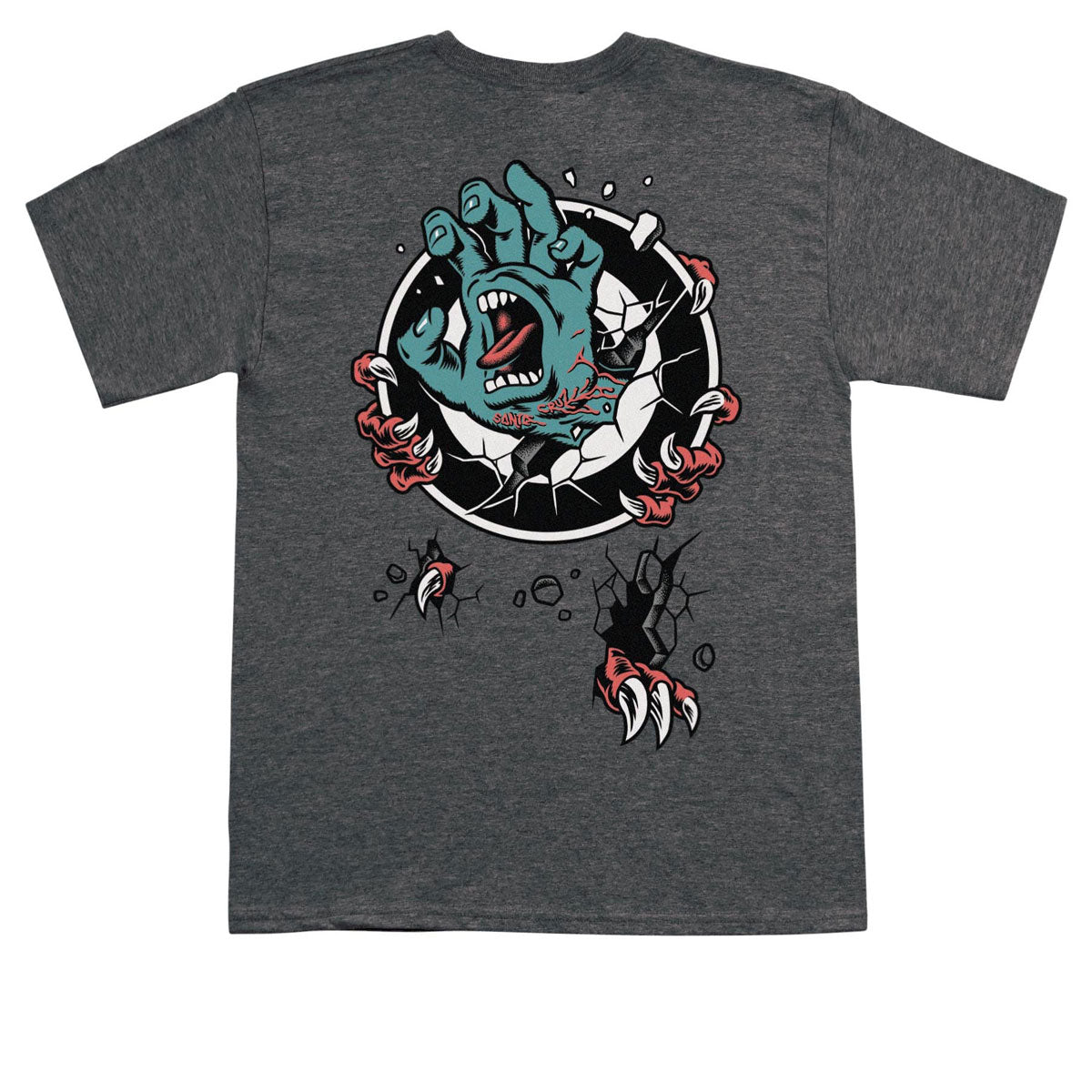 Santa Cruz Roskopp Screaming Target T-Shirt - Dark Heather image 1