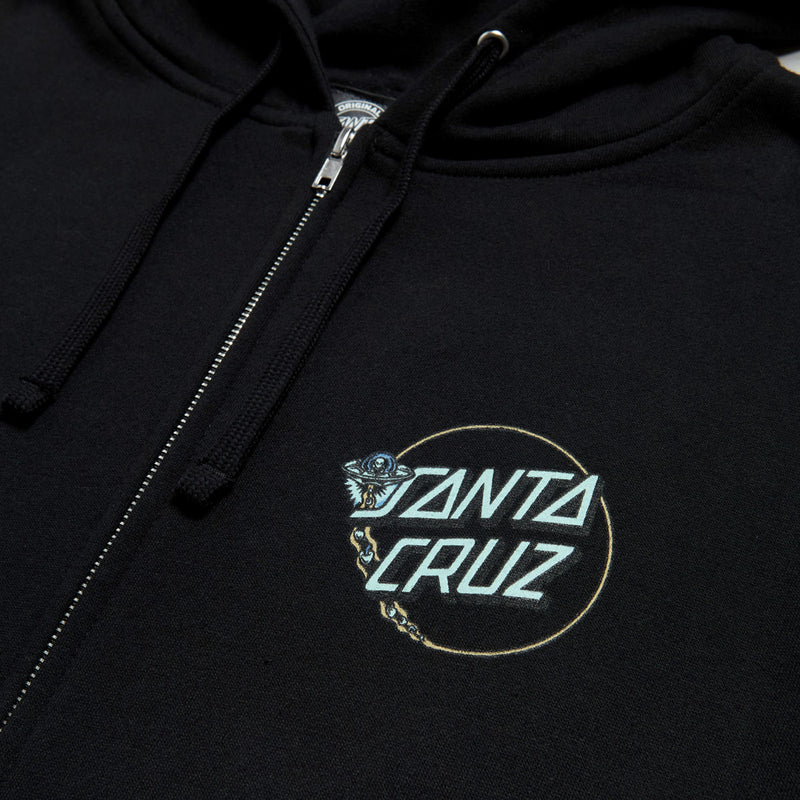 Santa Cruz Winkowski Dope Planet 2 Dot Zip Hoodie - Black