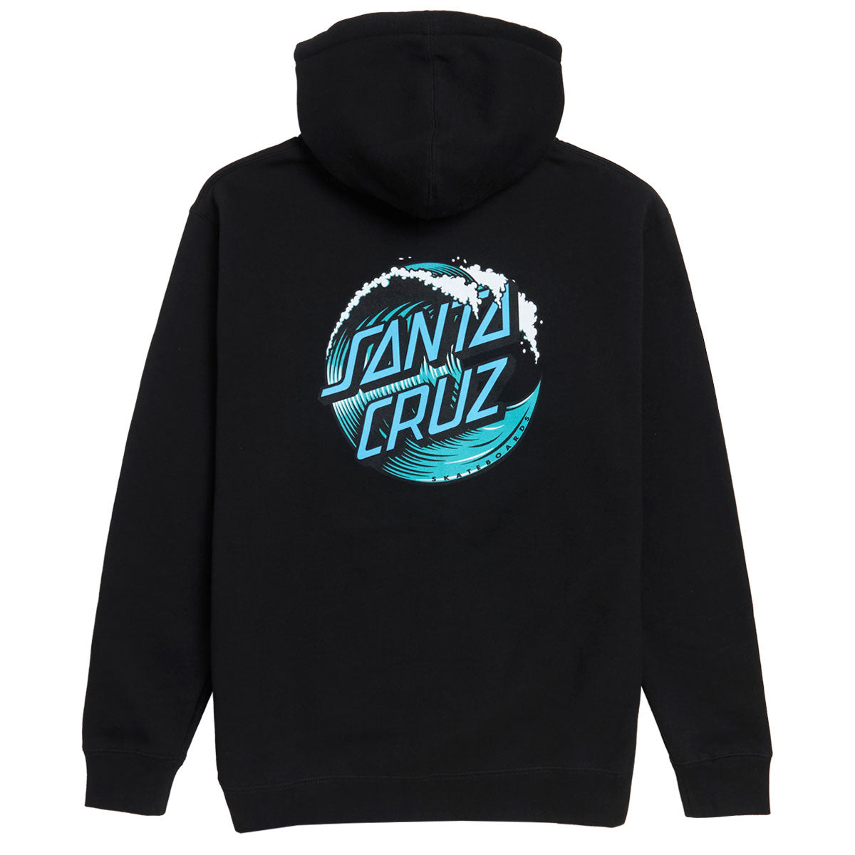 Santa Cruz Wave Dot Zip Hoodie - Black/Teal image 2