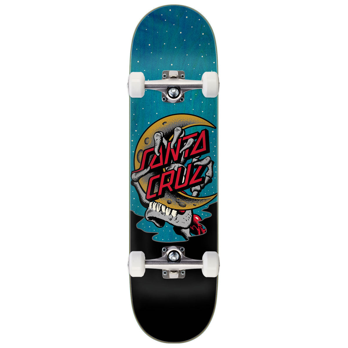 Santa Cruz Crescent Bone Hand Skateboard Complete - 8.25