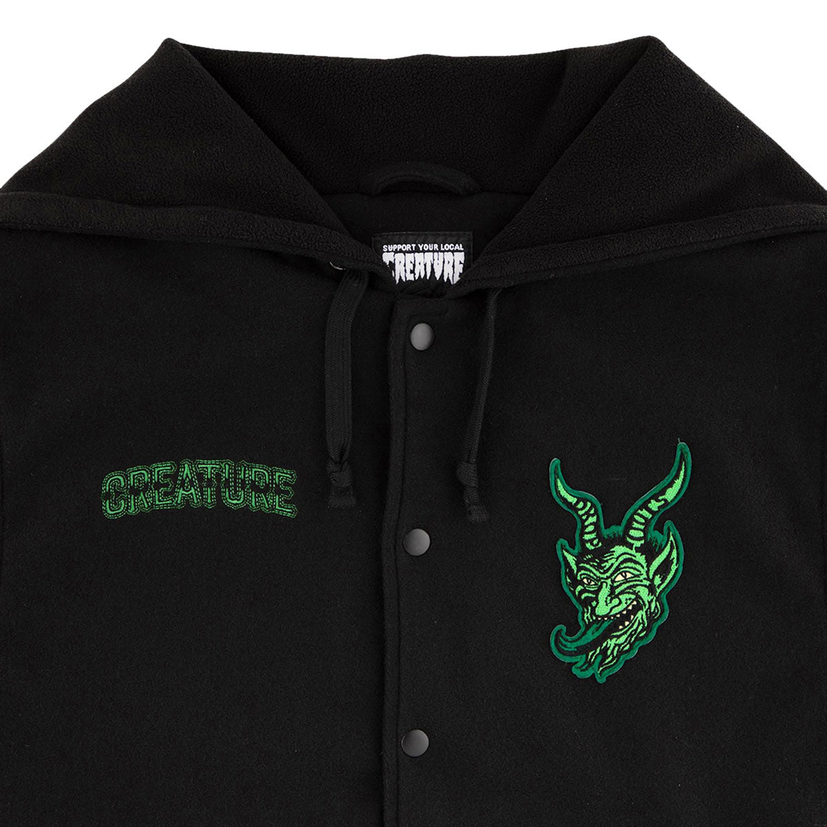 Creature Drop Out Varsity Jacket - Black image 5