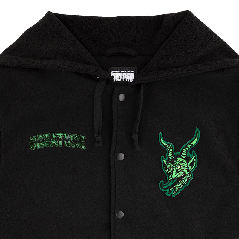 Creature Drop Out Varsity Jacket - Black