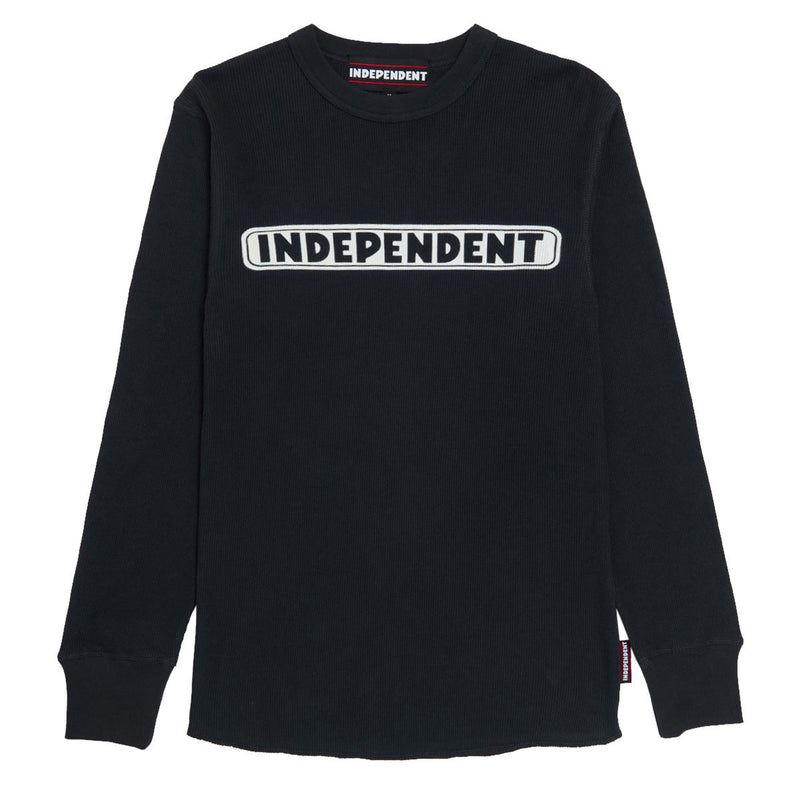 Independent Bar Logo Long Sleeve Thermal Shirt - Black 2025