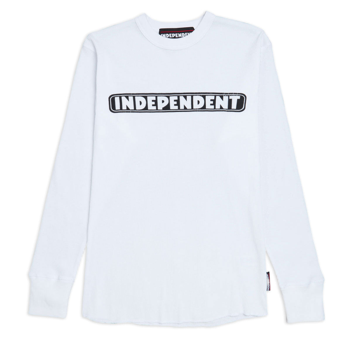 Independent Bar Logo Long Sleeve Thermal Shirt - White image 1