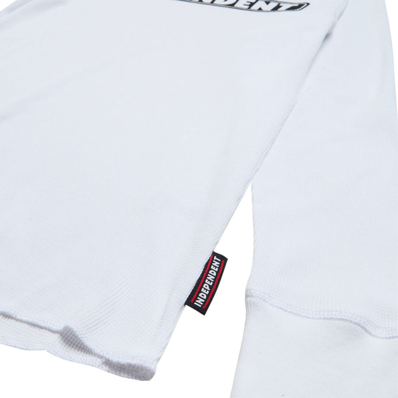 Independent Bar Logo Long Sleeve Thermal Shirt - White