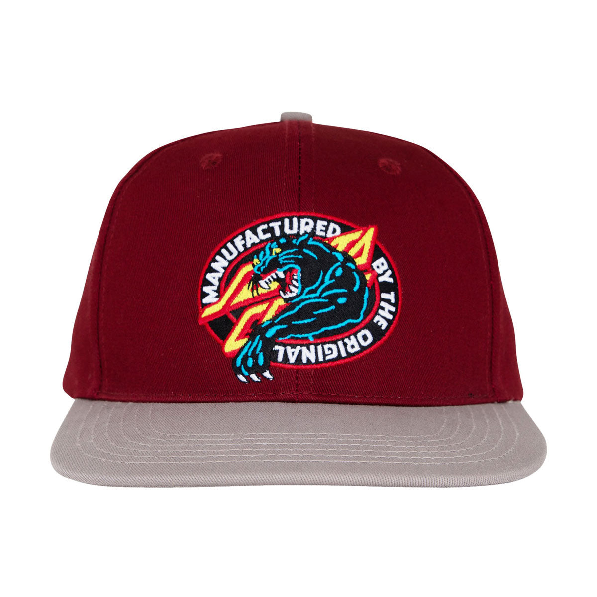 Santa Cruz Natas MFG Panther Snapback Hat - Maroon/Grey image 3