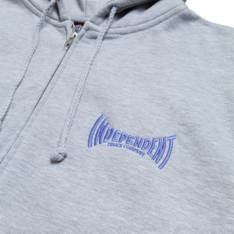 Independent Manufactured Span Zip Up Hoodie - Grey Heather