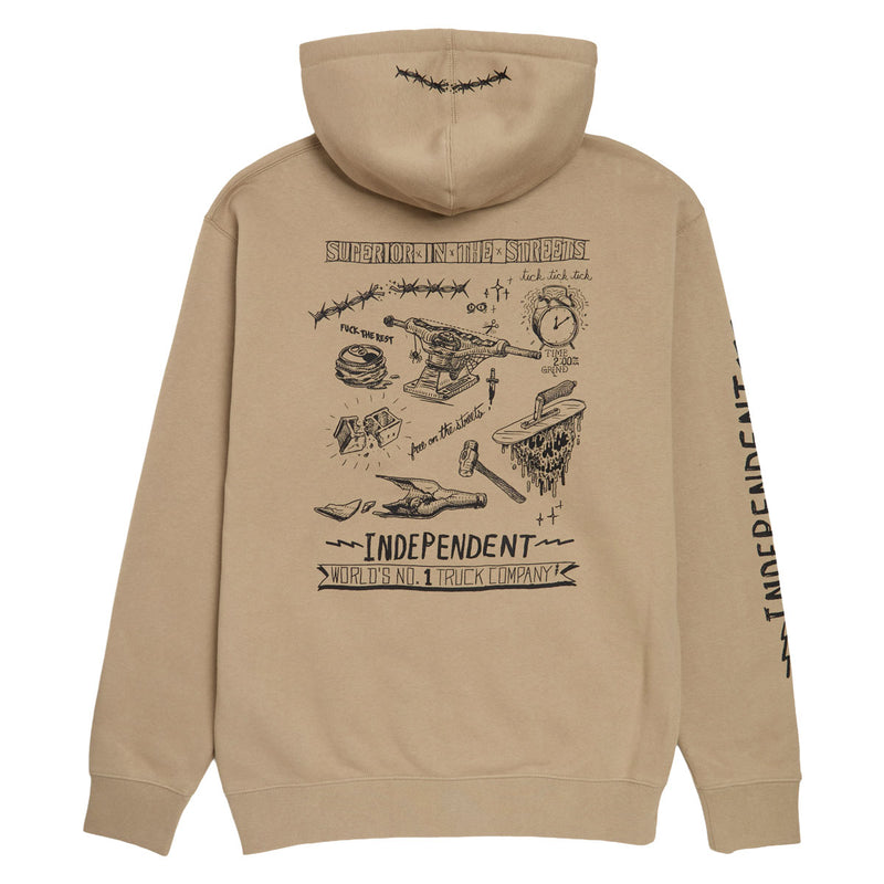 Independent Bratrud Notebook Zip Up Hoodie - Sandstone