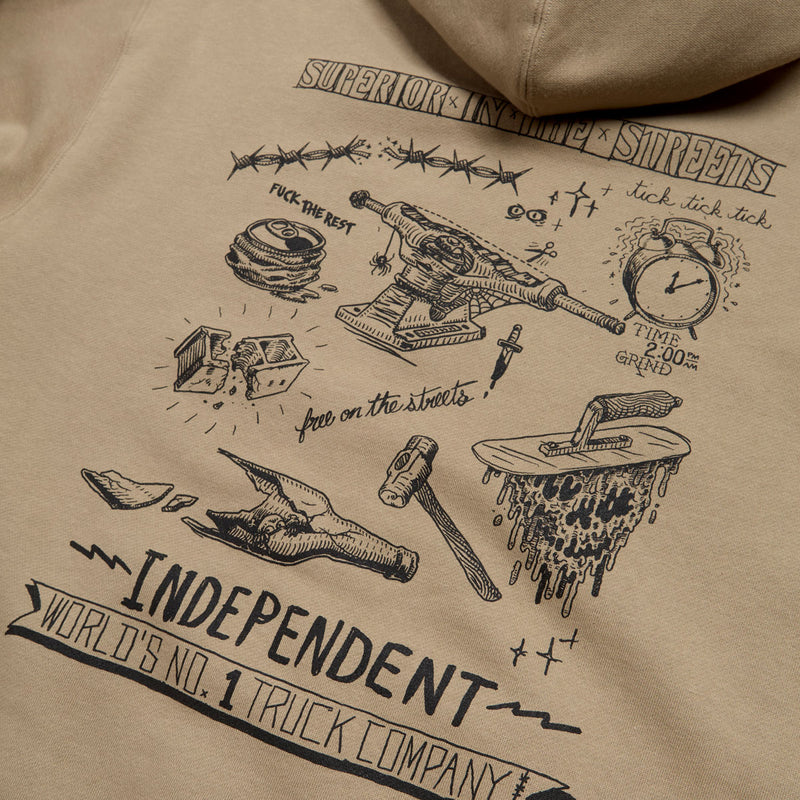 Independent Bratrud Notebook Zip Up Hoodie - Sandstone