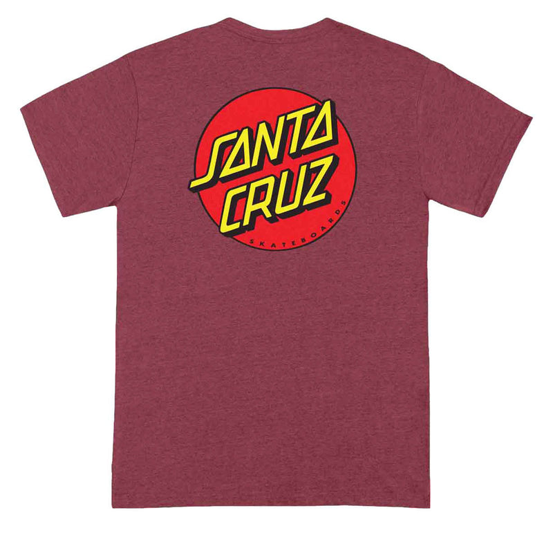 Santa Cruz Classic Dot T-Shirt - Heather Cardinal