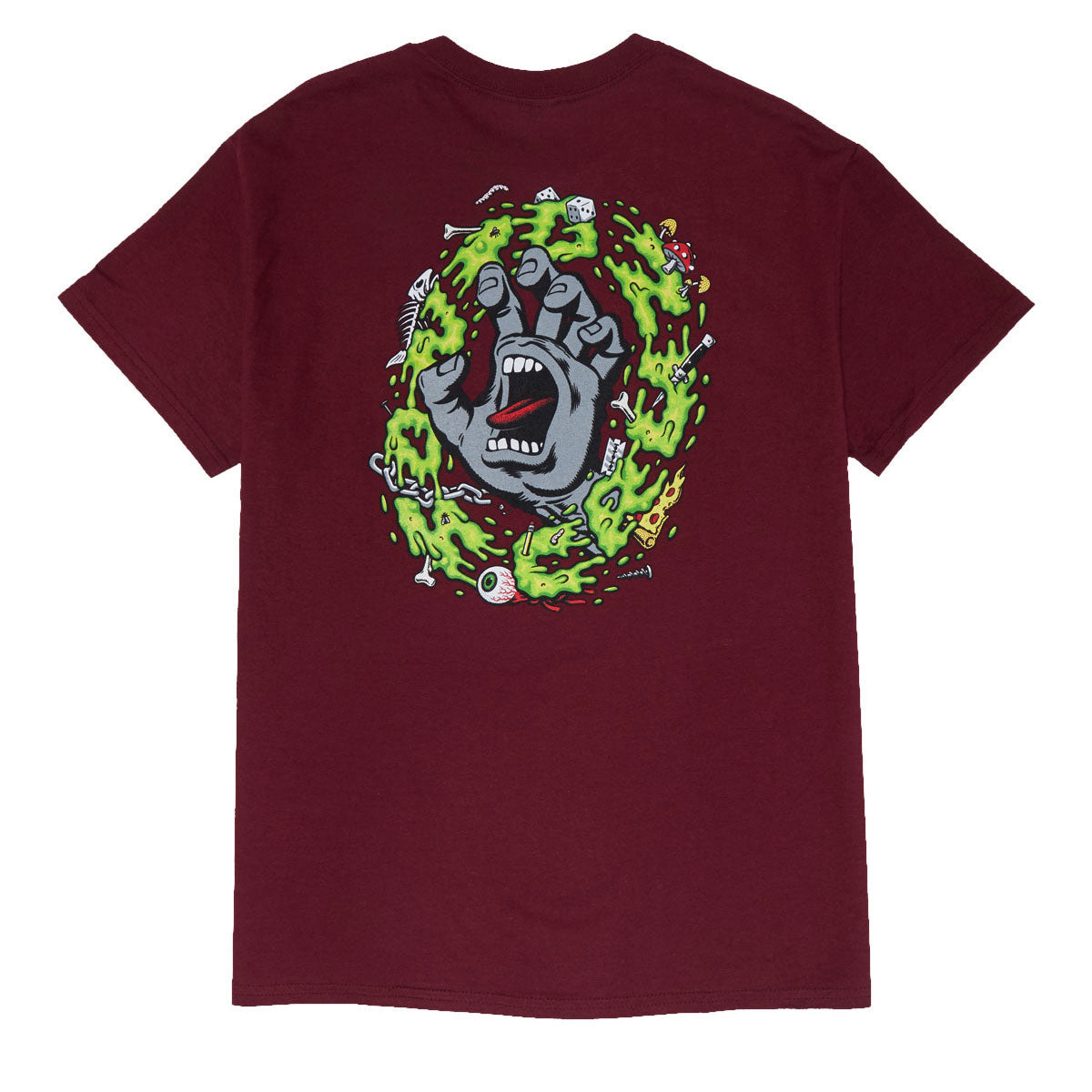 Santa Cruz Slime Scream T-Shirt - Maroon image 1