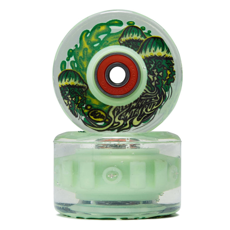 Slime Balls Jelly Fish Light Ups OG Slime 78a Skateboard Wheels - Glow In The Dark - 60mm