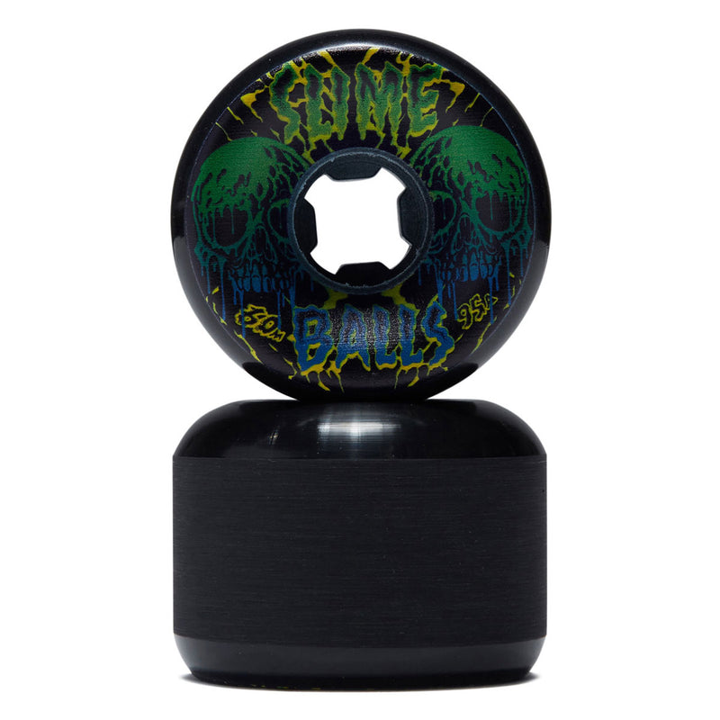 Slime Balls Skull Vomits 95a Skateboard Wheels - Black - 60mm