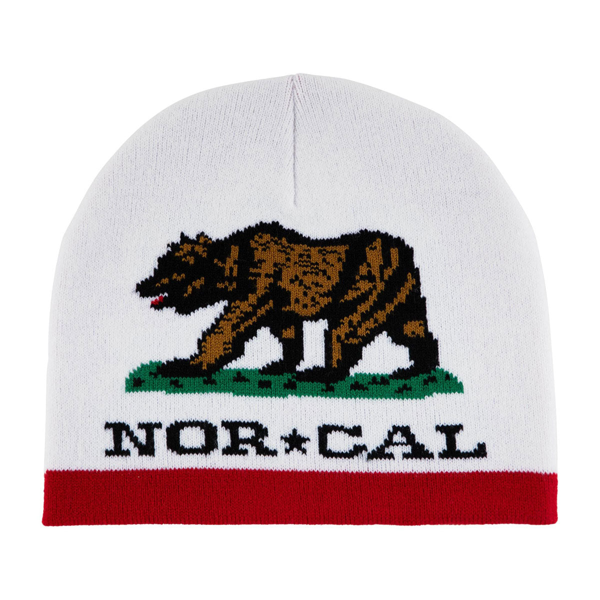 Nor Cal Republic Skull Cap Beanie - White image 1