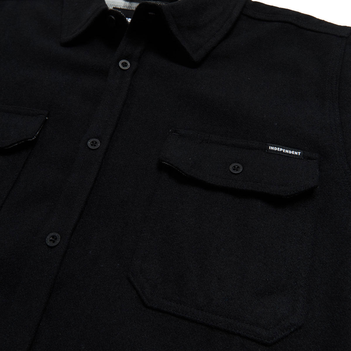 Independent Belmont Long Sleeve Flannel Shirt - Heather Black image 3