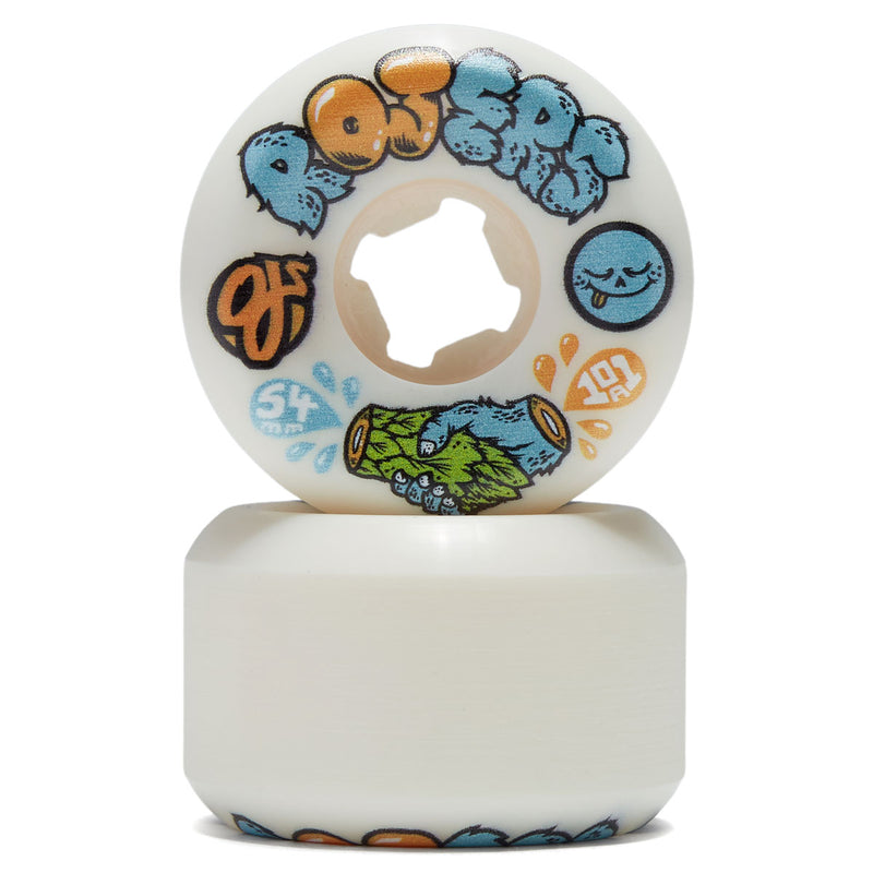 OJ x Roger Skate Co Elite Hardline 101a Skateboard Wheels - White - 54mm