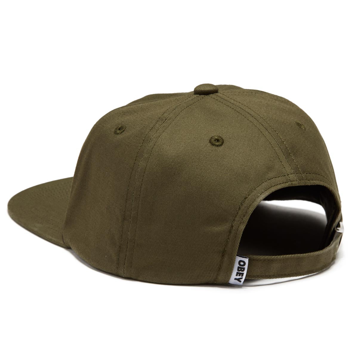 Obey Icon Patch Panel Strapback Hat - Army image 2