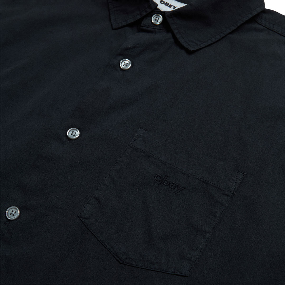 Obey Pigment Lowercase Woven Shirt - Pigment Vintage Black image 3