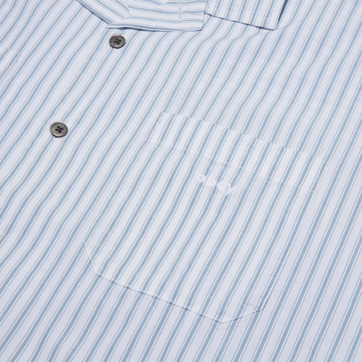 Obey Bigwig Stripe Woven Shirt - Good Grey Multi image 3