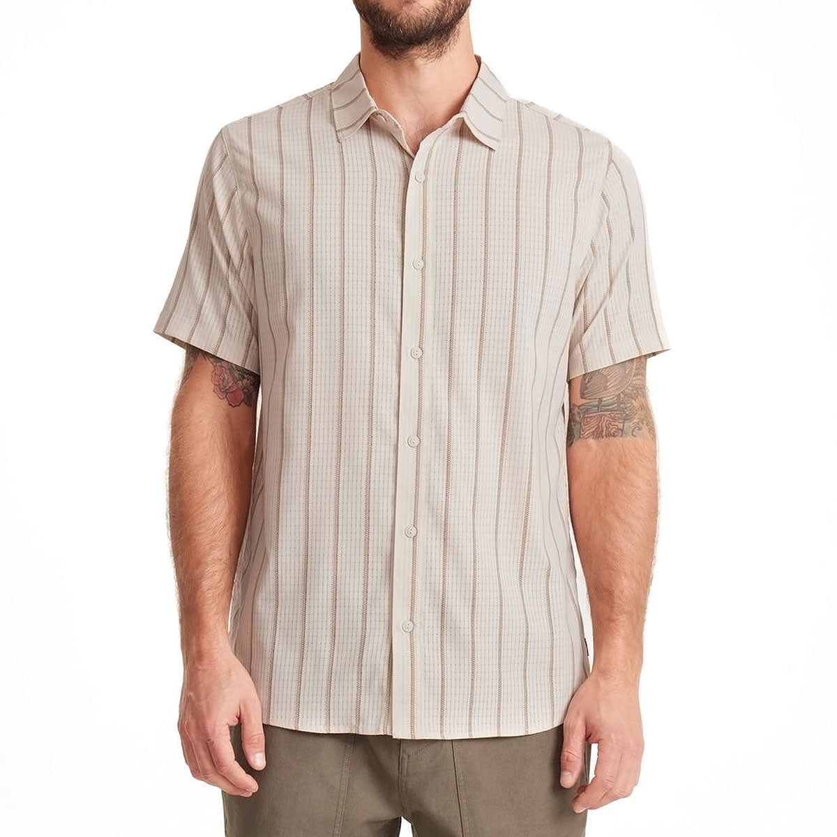 Roark Bless Up Shirt - Stripe Bone image 1