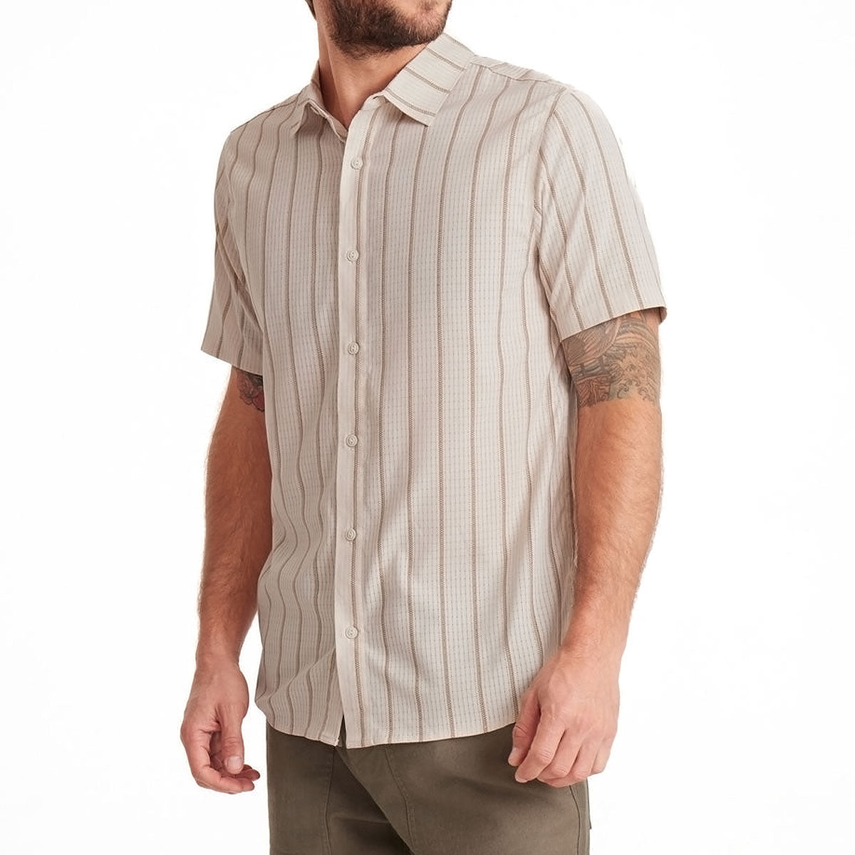 Roark Bless Up Shirt - Stripe Bone image 3