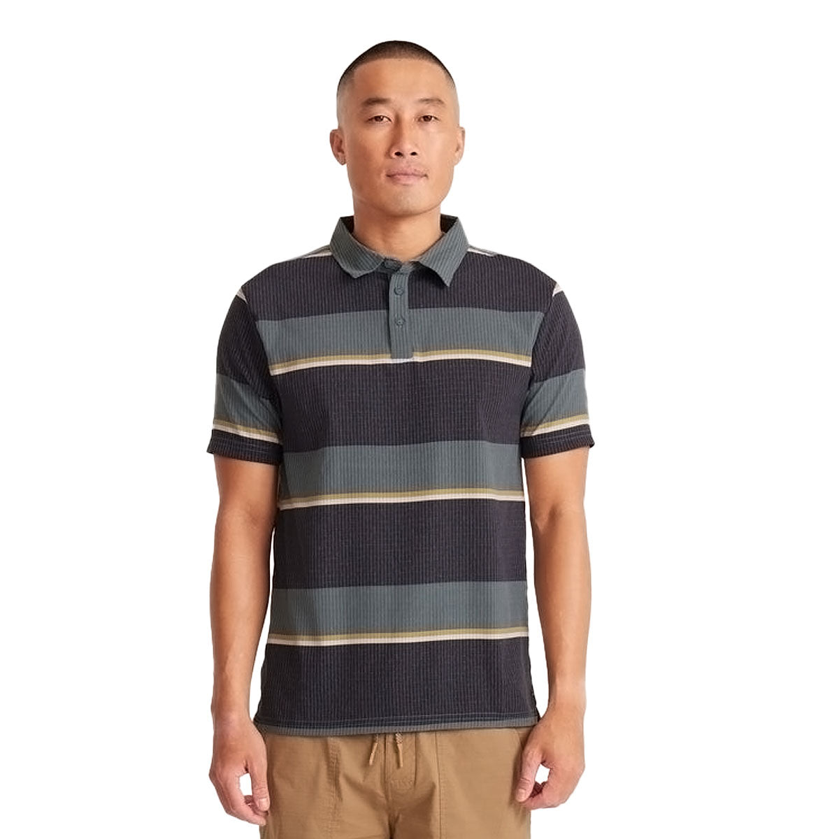 Roark Bless Up Polo Shirt - Forest Stripe image 2
